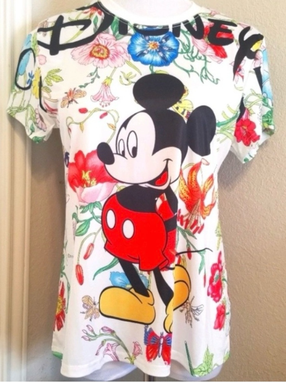 Most Unique Floral Mickey Mouse T-Shirt Ever!